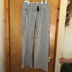 Hurley Black & White Striped Beach Pants